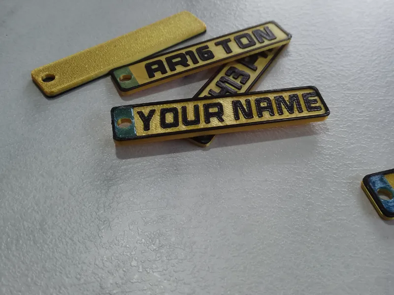 Number plate Key ring