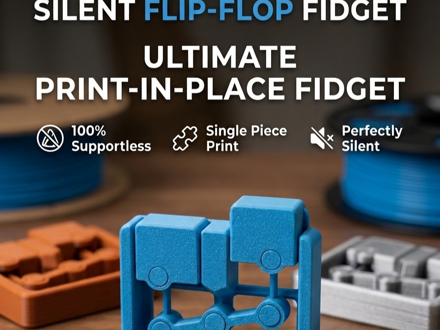 Silent Fidget Clicker / Flip-Flop Mechanical Toy