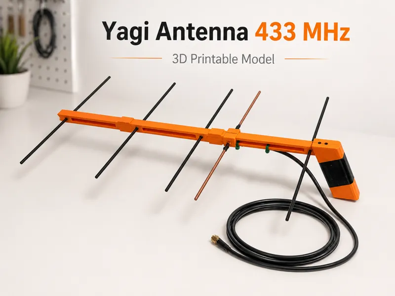 Antena yagi 433MHz para proyecto canta