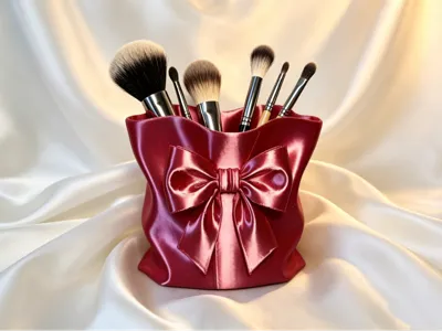 Minimalist Bow Storage Container, Makeup Brush Holder, Pen Holder