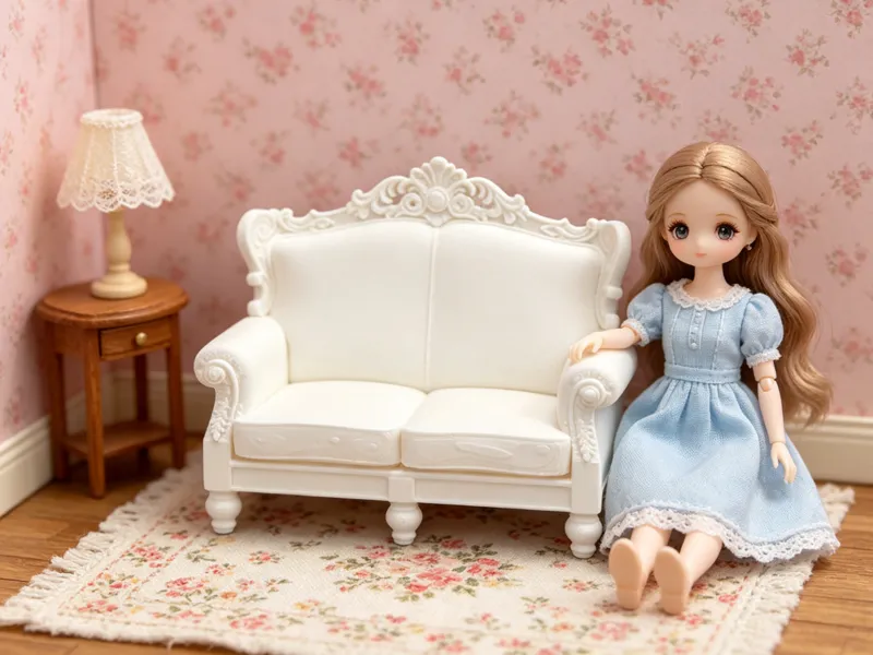 bjd娃娃 娃屋造景  娃屋家具 豪华沙发