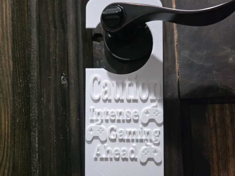 Gaming Door Handle Sign
