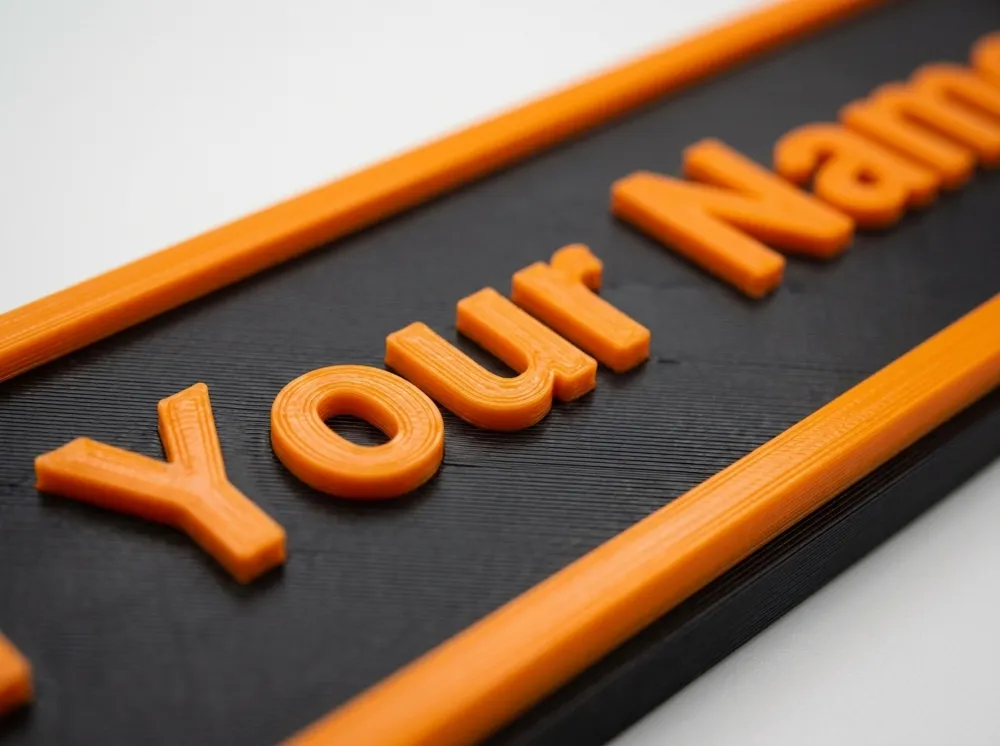 Solid Color Nameplate Parametric Multi-Color Nameplate - Free 3D Print Model - MakerWorld