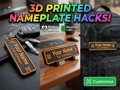 Parametric Multi-Color Nameplate