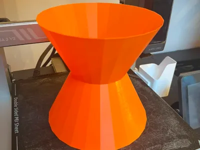 hourglass design vase