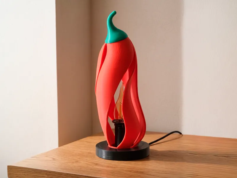 Chili Pepper Lamp – Sculptural Table Light