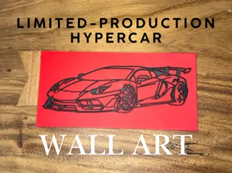 Limited production hypercar wall art