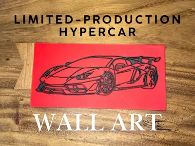Limited production hypercar wall art