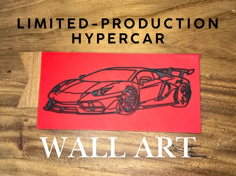 Limited production hypercar wall art