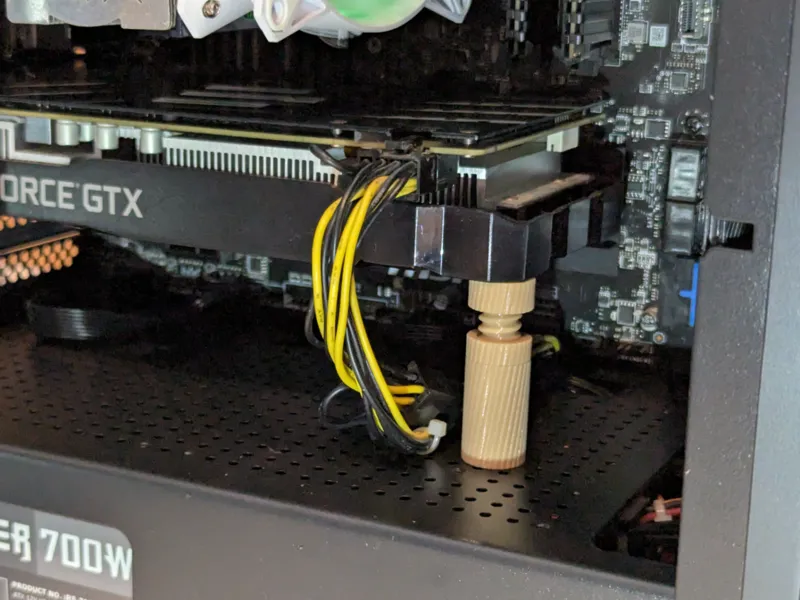 GPU support - with magnetic base for mATX case
