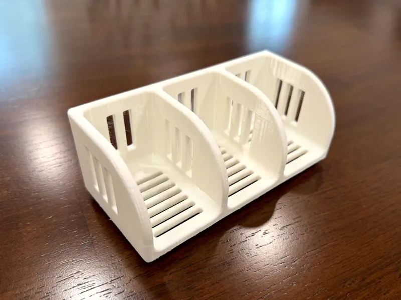 3-Slot Shower Bar Tray / Soap & Shampoo Bar Holder