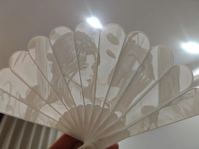 剑网3 牧川花姐 透光浮雕扇子