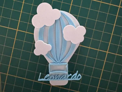 Customizable multicolored hot air balloon