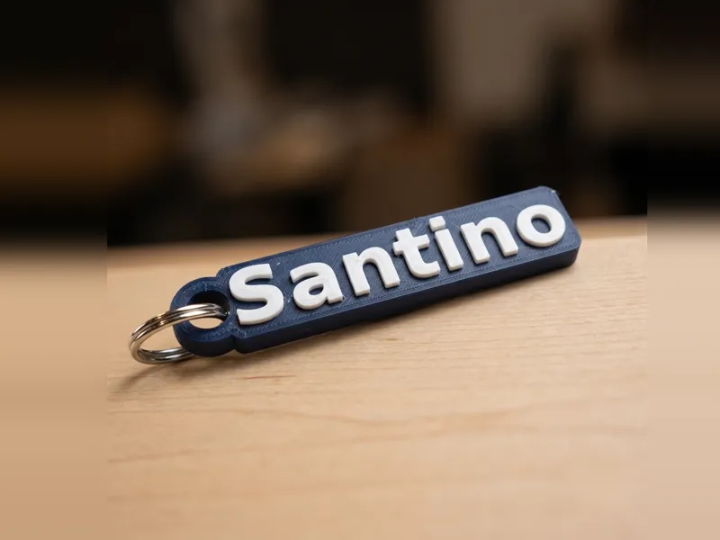 Llavero Santino_Name | Escudo 3D