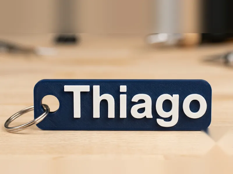 Llavero Thiago_Name | Escudo 3D