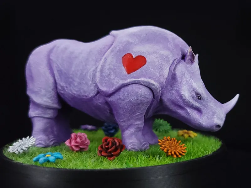 Prism Prints - Lavender Rhino