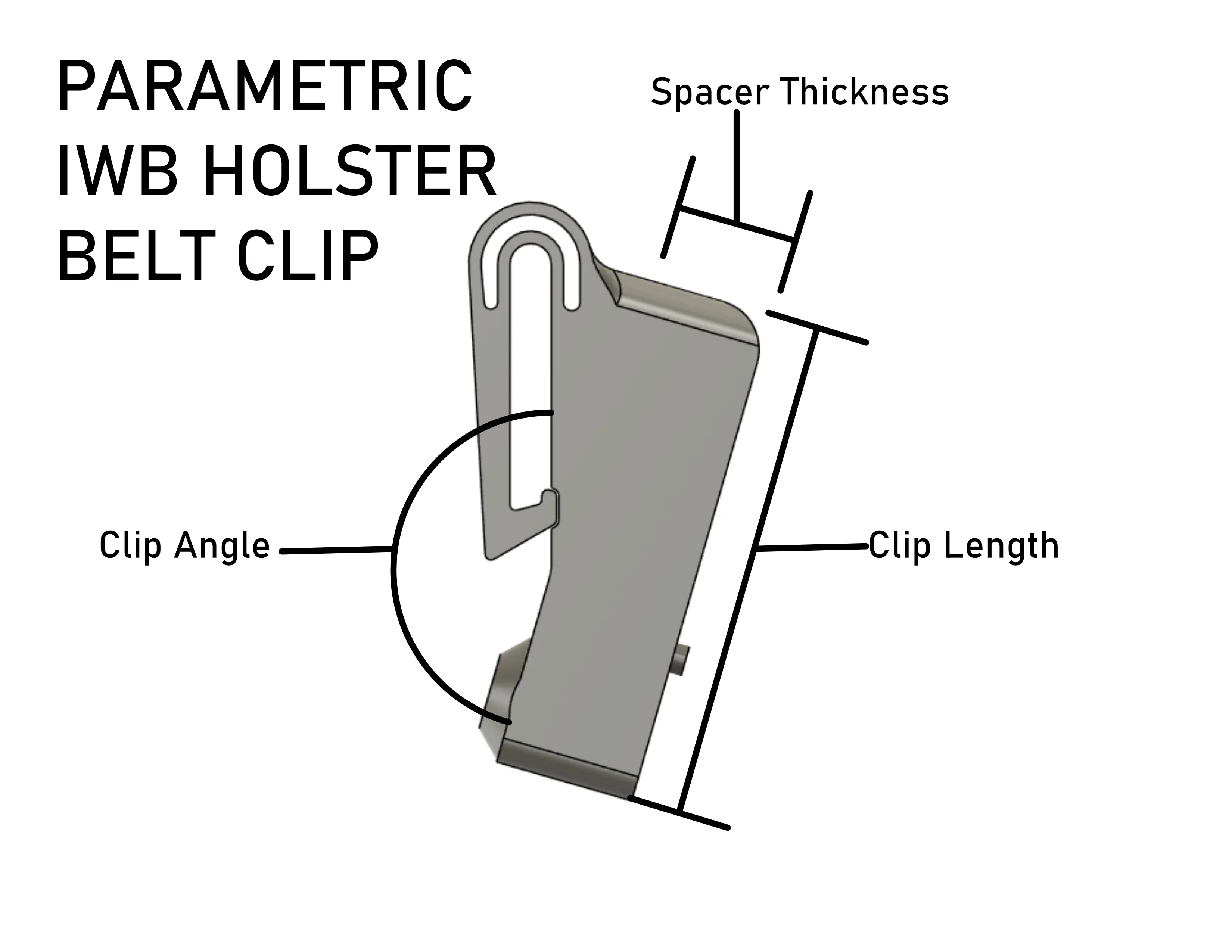 Parametric Shield Parametric IWB Holster for Shield X with TLR-7 - Free 3D Print Model ...