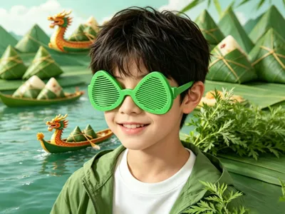 Zongzi Glasses - Dragon Boat Festival Peripheral