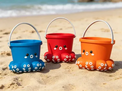 Octopus Bucket - Octopus Bucket - Beach Bucket - Beach Foraging Tool