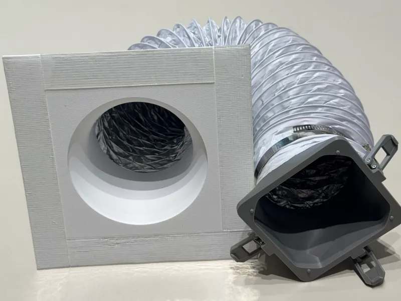 净化器 100mm 排气接头 - 纳米胶无痕方案