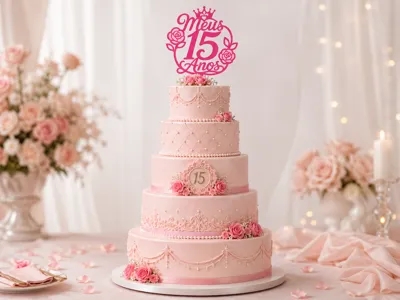 15th birthday cake topper
