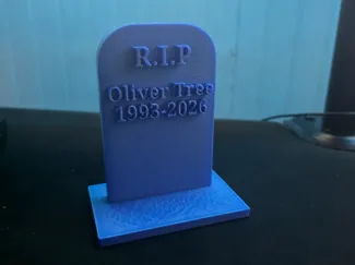 Oliver Tree tombstone R.I.P Oliver Tree
