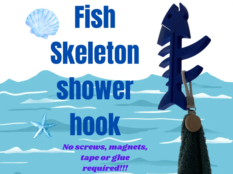 Fish skeleton - shower hook