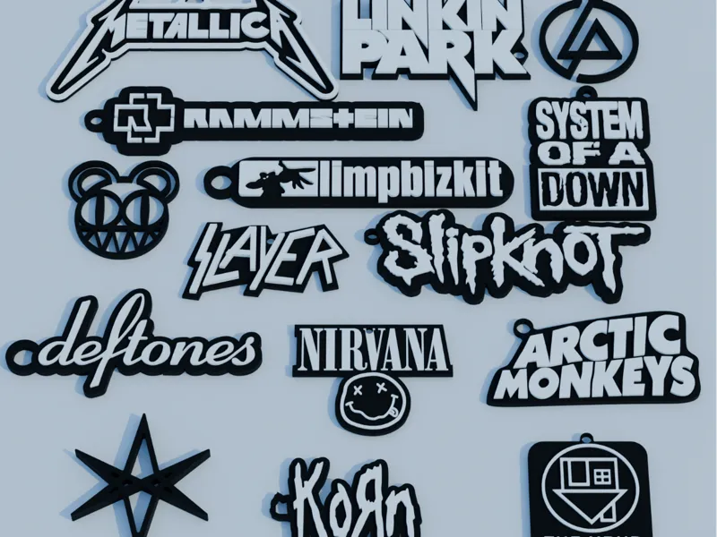 Popular bands Keychains