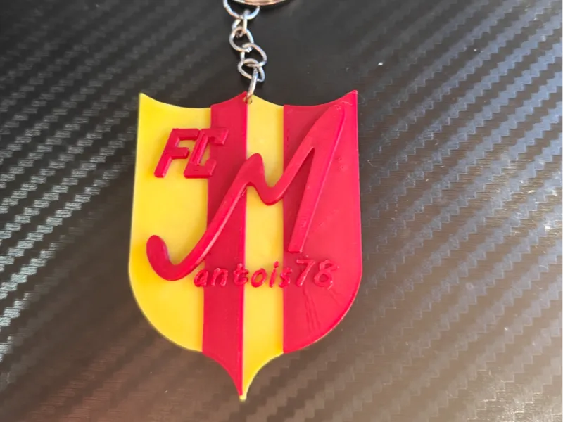 Logo FC Mantois porte cle sans ams