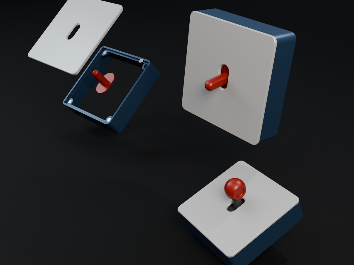 Light switch cover with magnetic panels