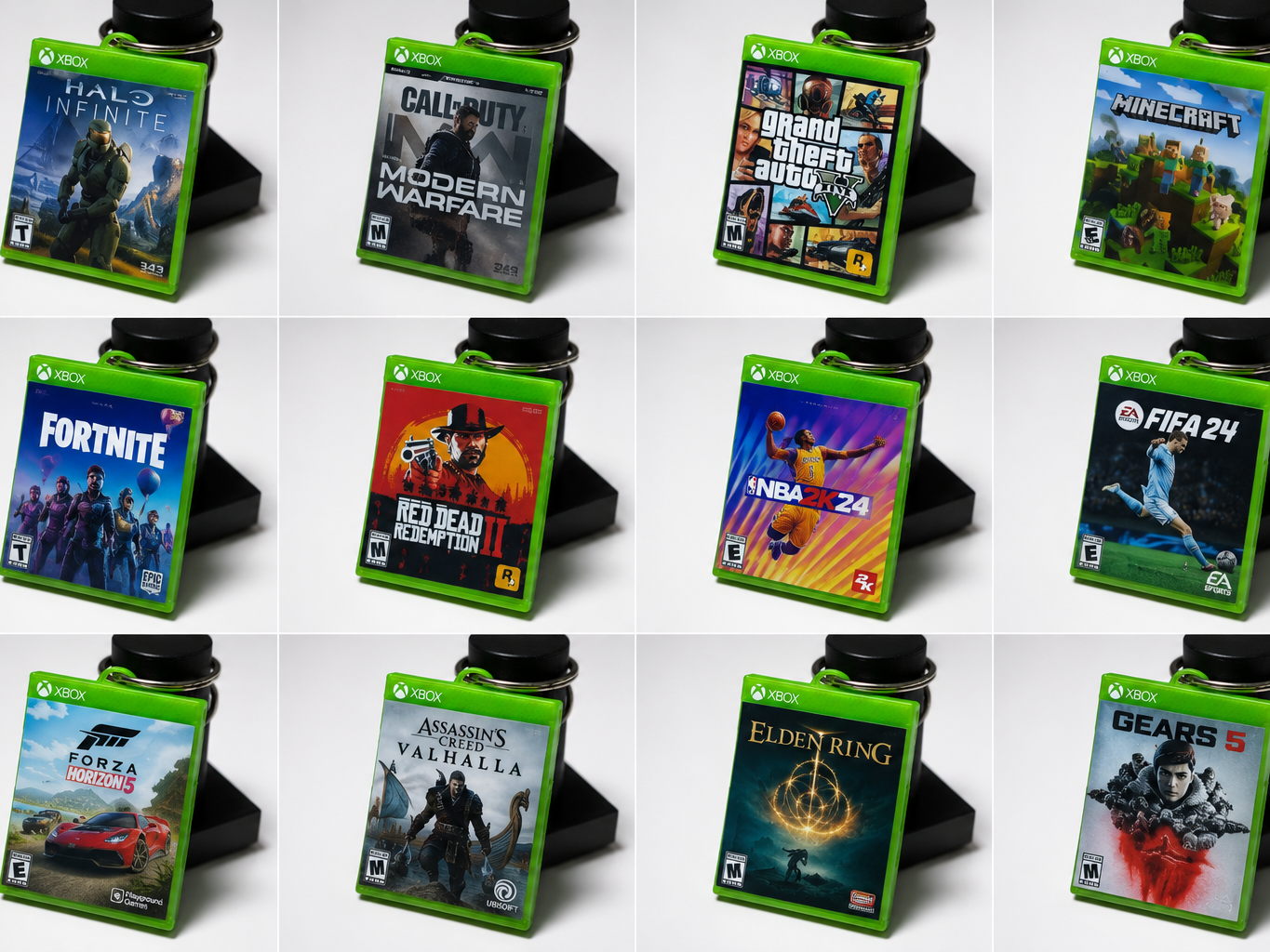 Mini Xbox Game Case Keychain (Customizable Cover)