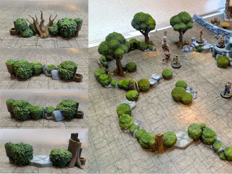 DungeonSticks forest modular tabletop terrain