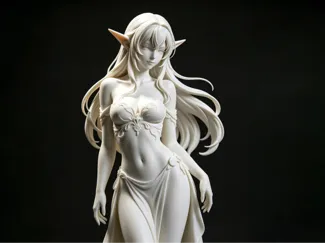 优雅精灵少女 半身像