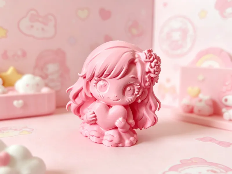 美丽小女孩摆件 玩具 涂色必打