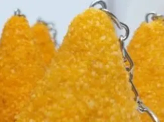 Chaveiro de coxinha em Amigurumi