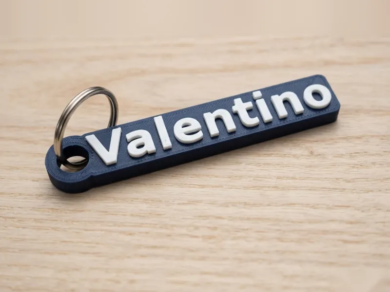 Llavero Valentino_Name | Escudo 3D