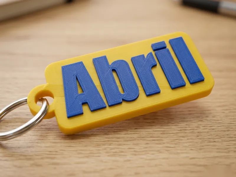 Llavero Abril_Name_Simpsons | Escudo 3D