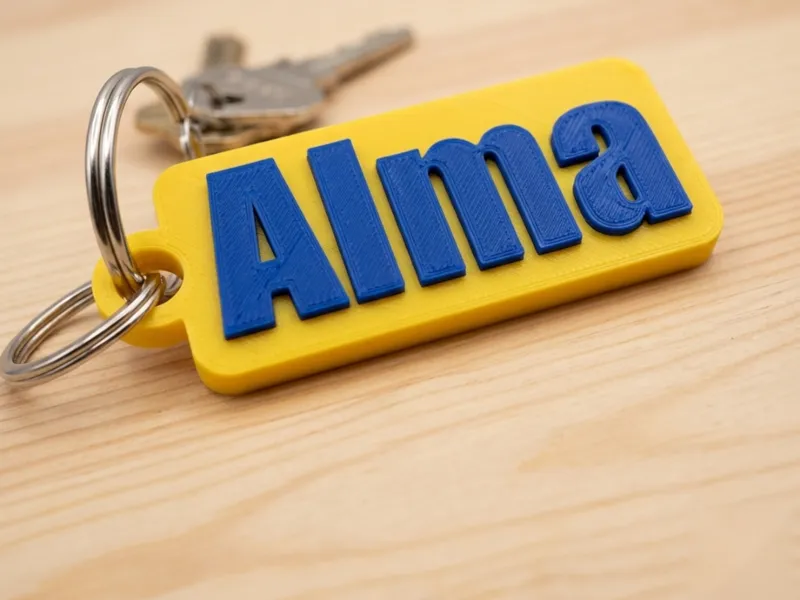Llavero Alma_Name_Simpsons | Escudo 3D