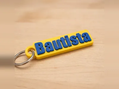 Bautista_Name_Simpsons Keychain | 3D Shield