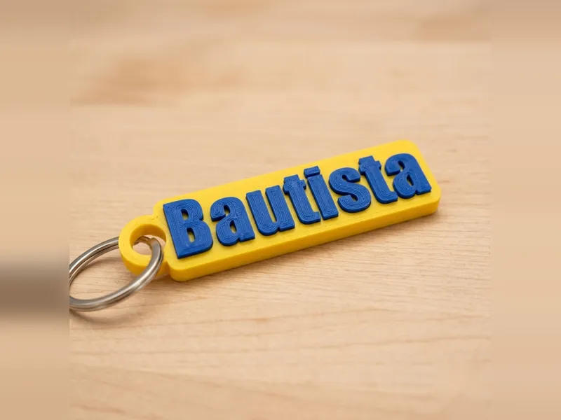 Llavero Bautista_Name_Simpsons | Escudo 3D