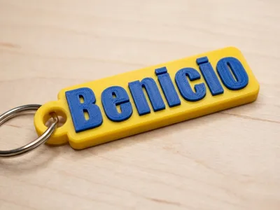 Keychain Benicio_Name_Simpsons | 3D Shield