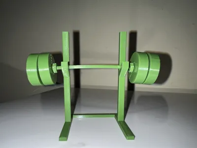 Barbell and Rack With Plates