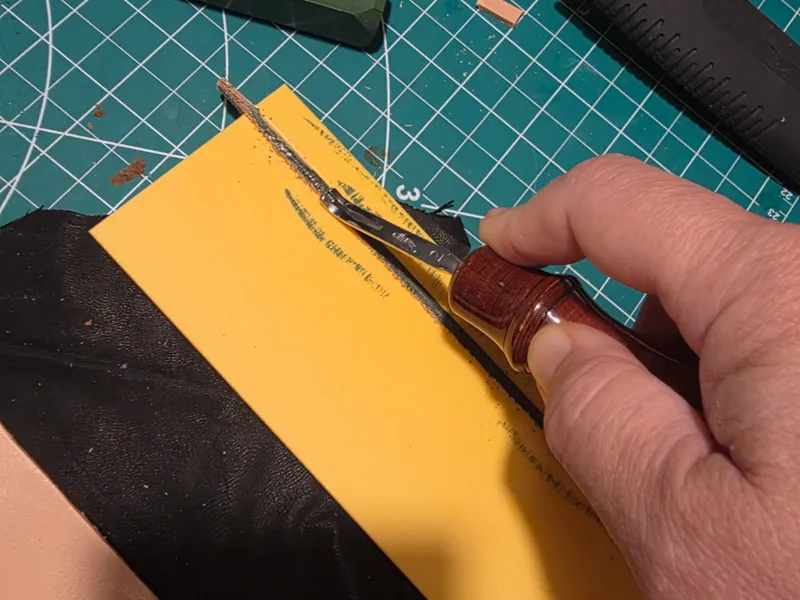 Leather edger lapping jig