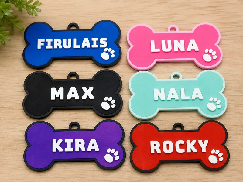 PLACA DE IDENTIFICACIÓN para tu PERRO - HUESO