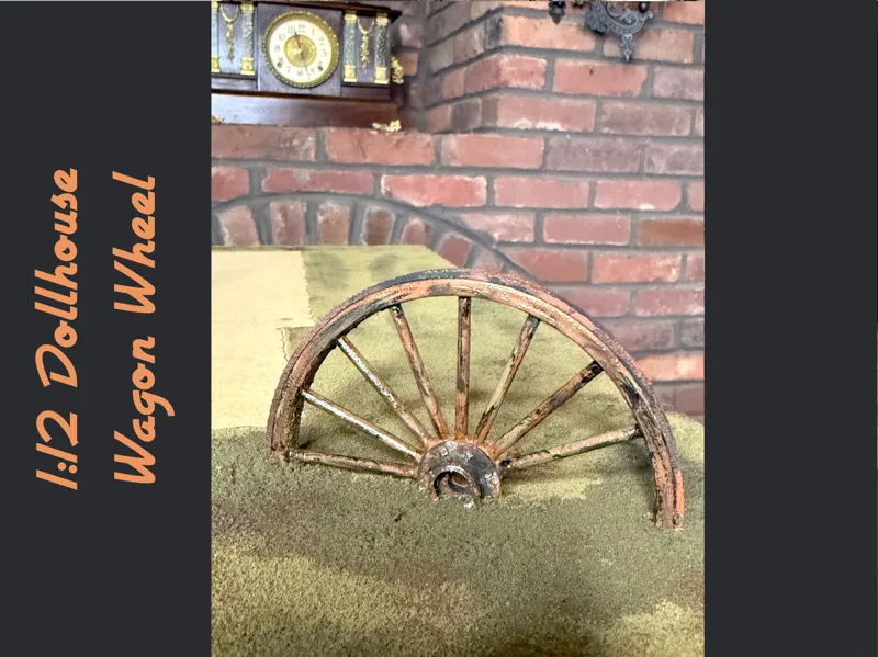 1:12 Dollhouse Broken Wagon Wheel
