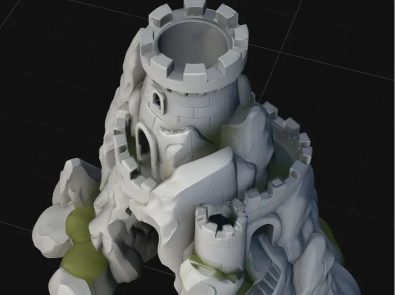 鱼缸造景：水下古堡3D实景