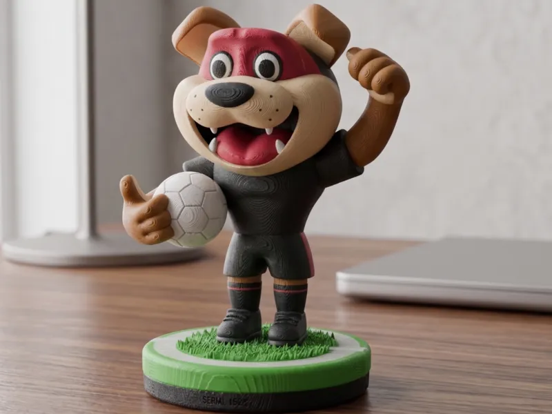 Dog Mascot soccer Fan Furacao