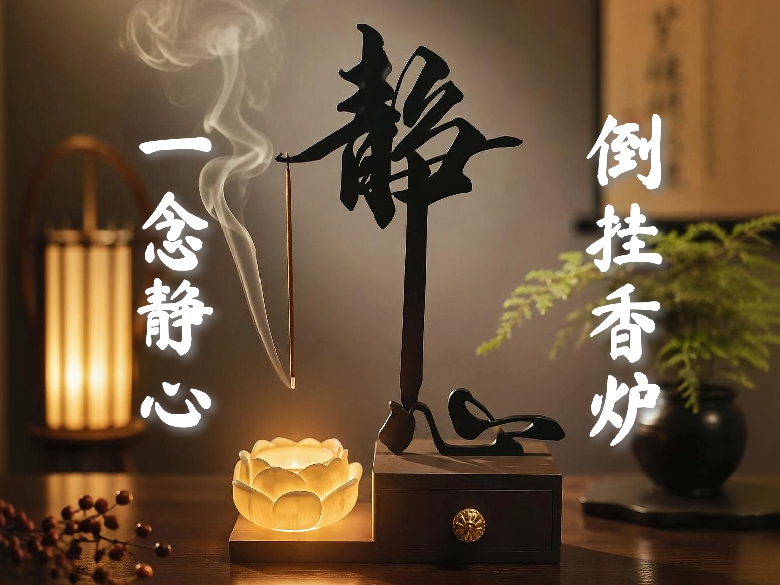意念静心 倒挂香炉（带灯光功能）