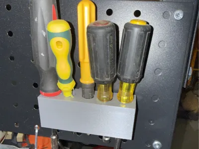 Inch and 3/8 Spacing Pegboard Screwdriver Holder