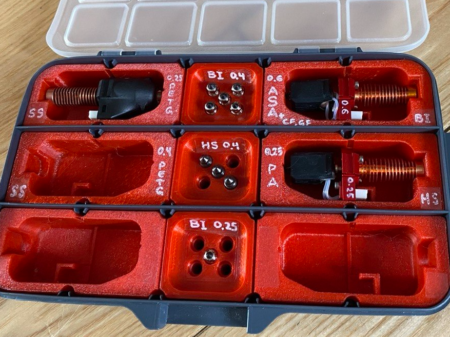 Flashforge 5M(Pro) hotends+nozzles storage inserts